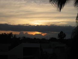 Cloudy sunset, the April 8, 2005 partial eclipse of the sun.